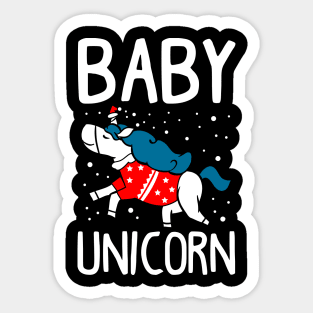 Matching Unicorn Ugly Christmas Sweatshirts Sticker